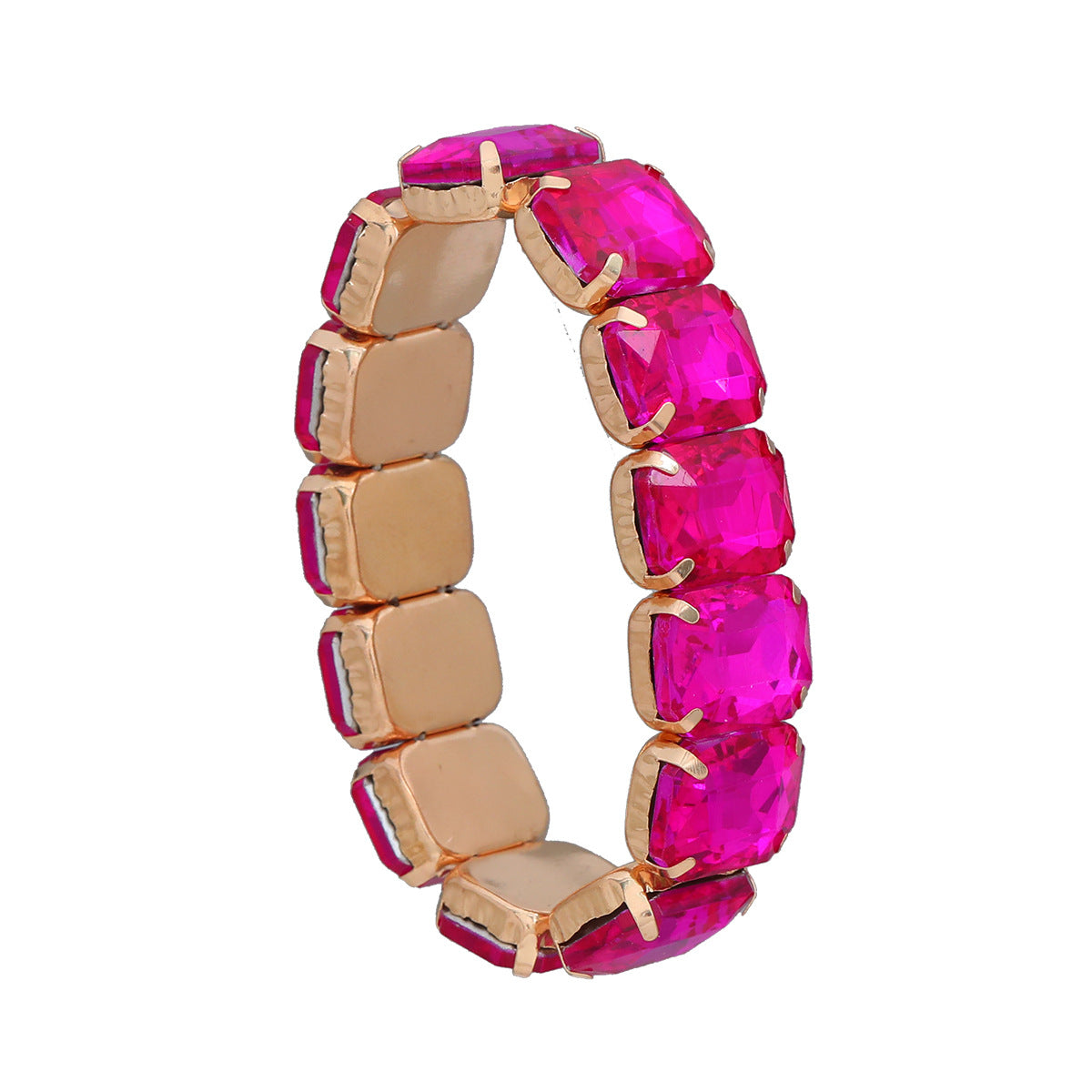 Wholesale Diamond Retractable Elastic Punk Bracelet